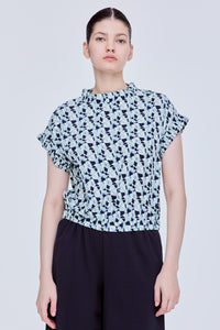 Printed Elasticated Magyar Sleeve Top