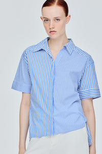 Contrast Stripes Collared Shirt