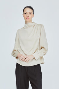 Drapey High Neck Top