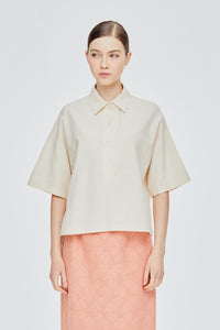 Boxy Dropped Shoulder Blouse