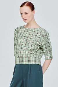 Boxy Plaid Blouse