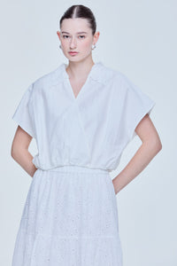 Eyelet Embroidered Tiered Skirt