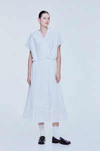 Eyelet Embroidered Tiered Skirt