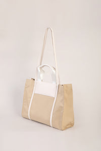 Color Block Tote Bag