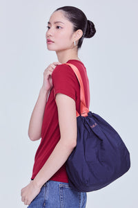 Contrast Drawstring Totebag