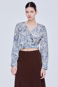 Printed Cropped Blouse