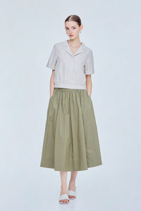 Notch Lapel Gingham Blouse