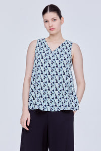 Printed Sleeveless Blouse