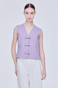 V-Neck Ribbon Waist Coat