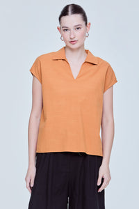 Collared Boxy Blouse