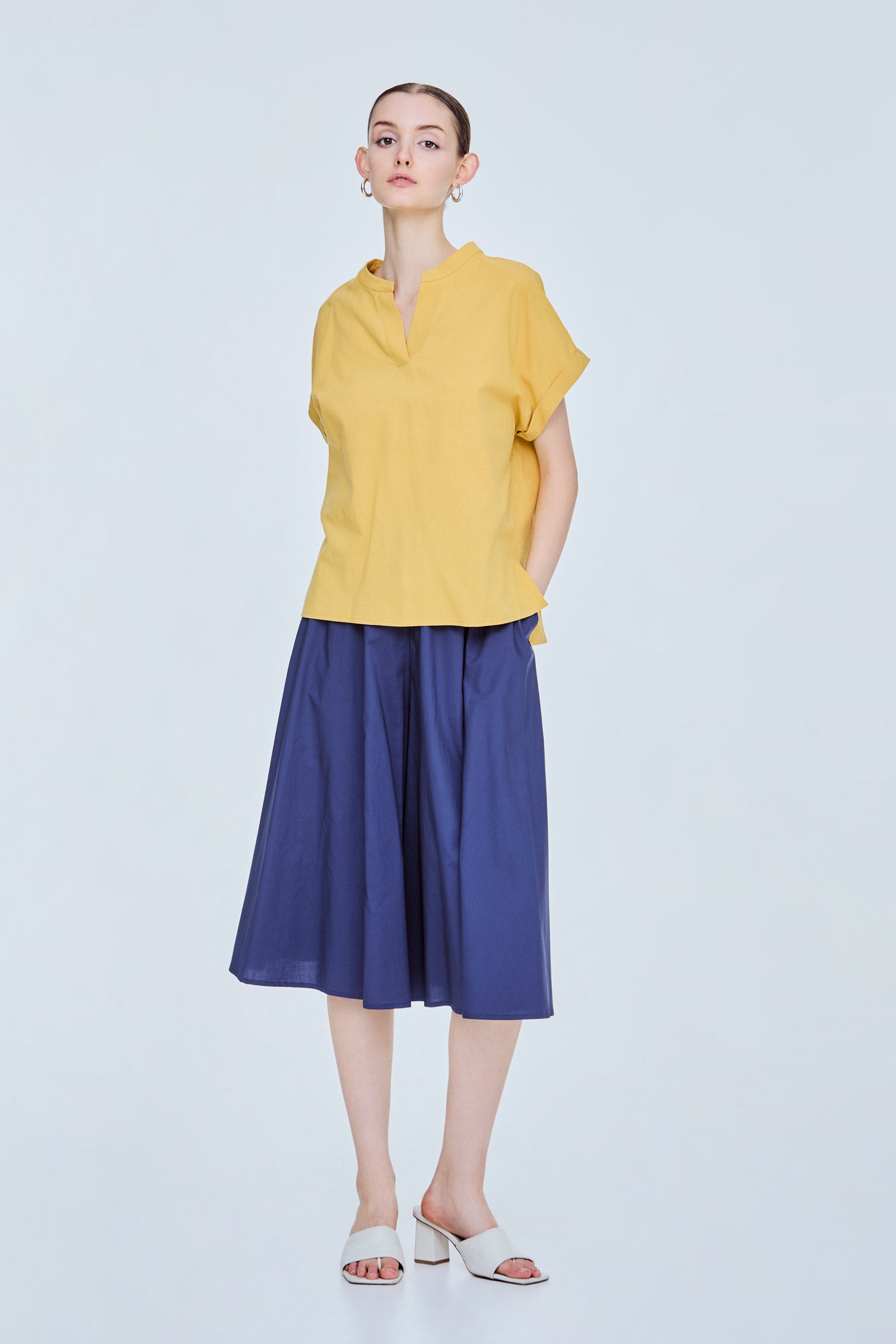 Folded Sleeves Blouse