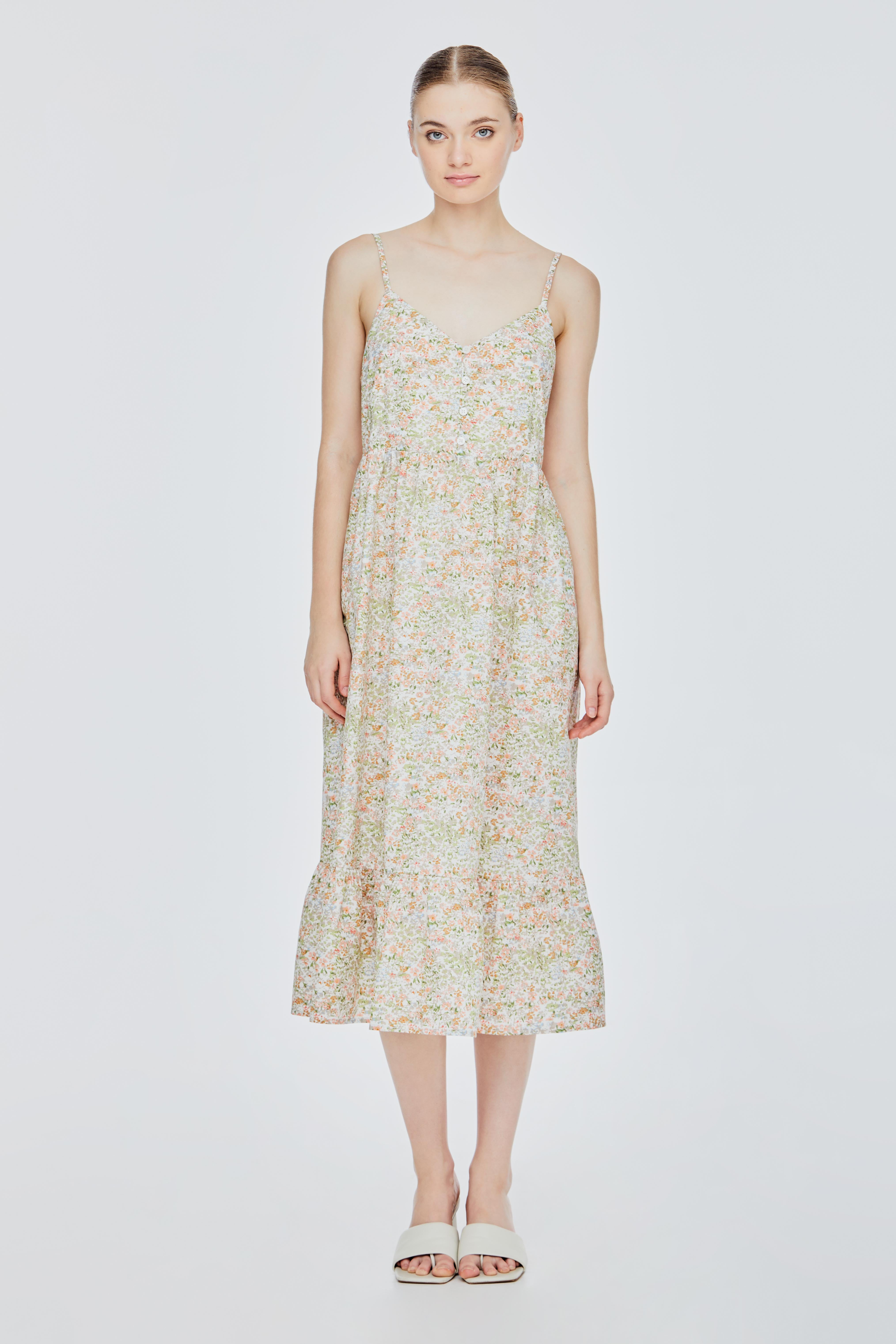 Printed Floral Tiered Sundress