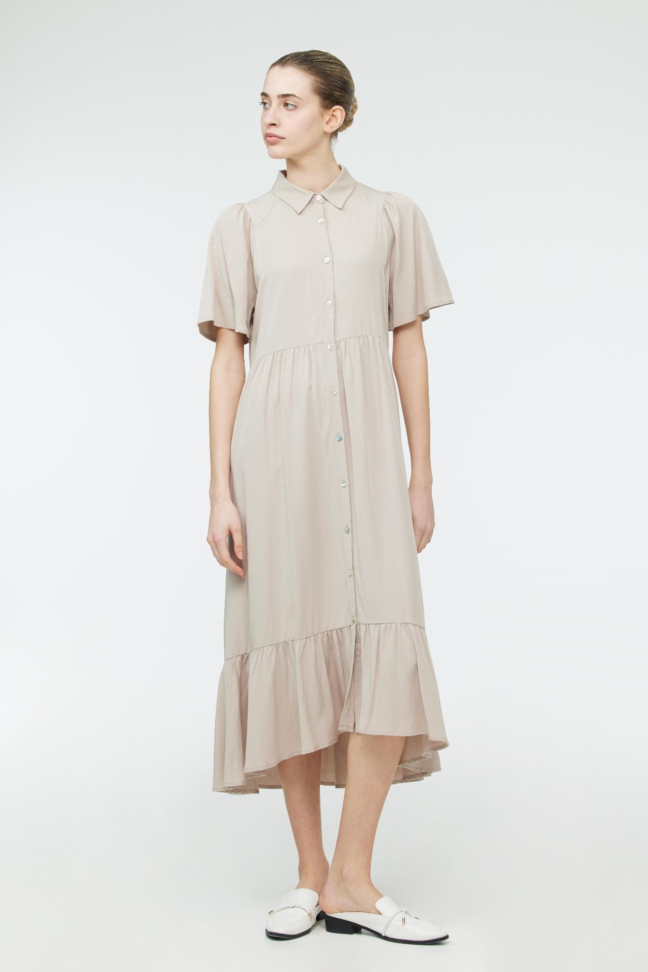 Butterfly Button-Down Dress