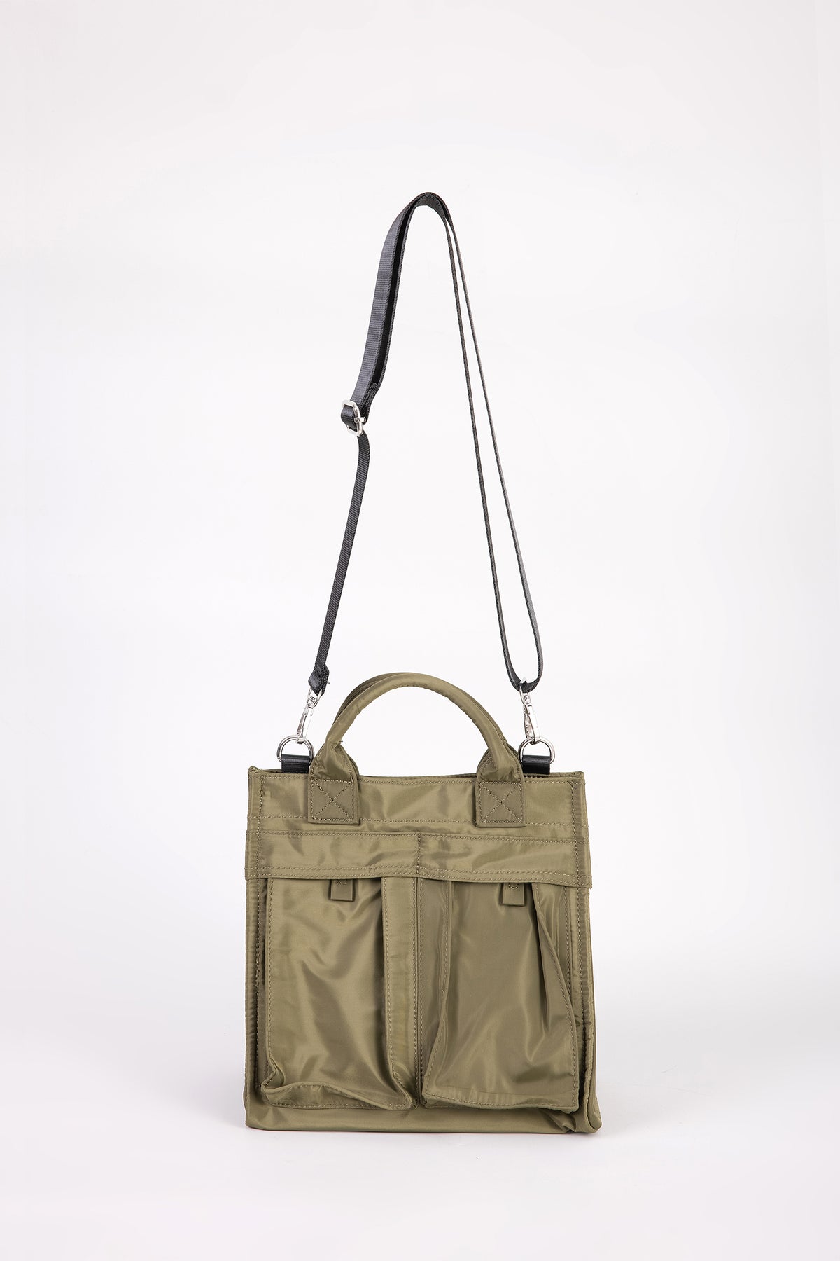 Utility Pocket Tote Bag - Army Green