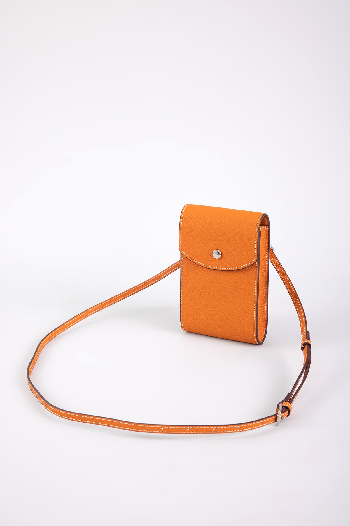 Snap Flap Phone Crossbody Bag - Orange