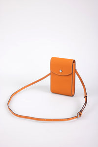 Snap Flap Phone Crossbody Bag - Orange