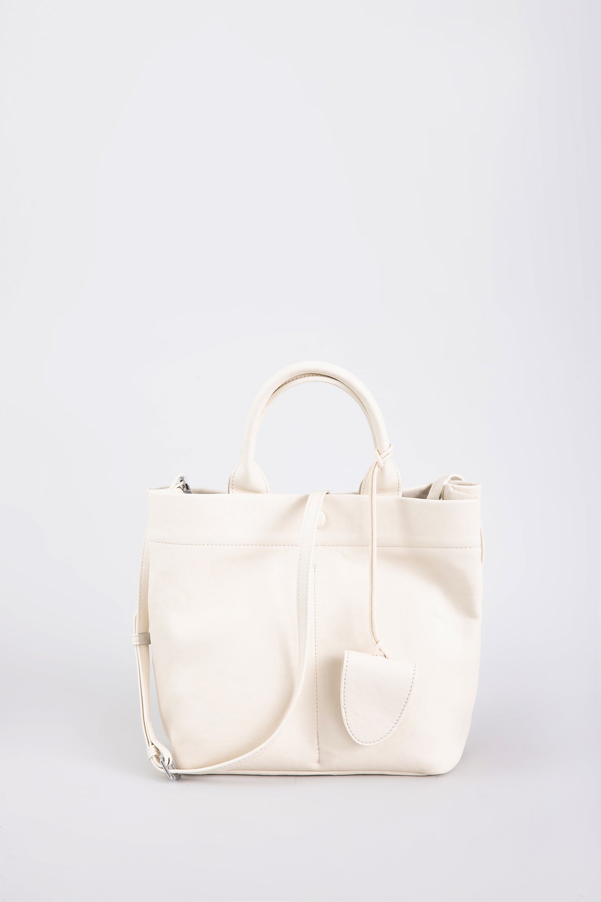 Structured Mini Tote Bag - Cream