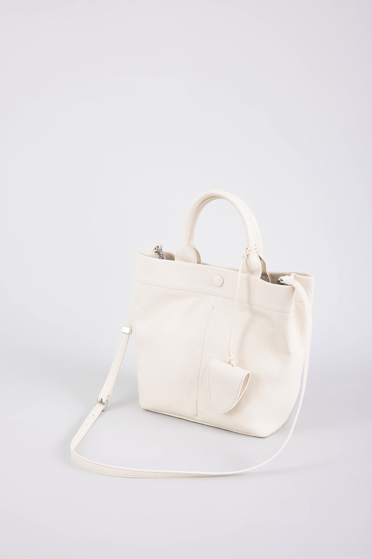 Structured Mini Tote Bag - Cream