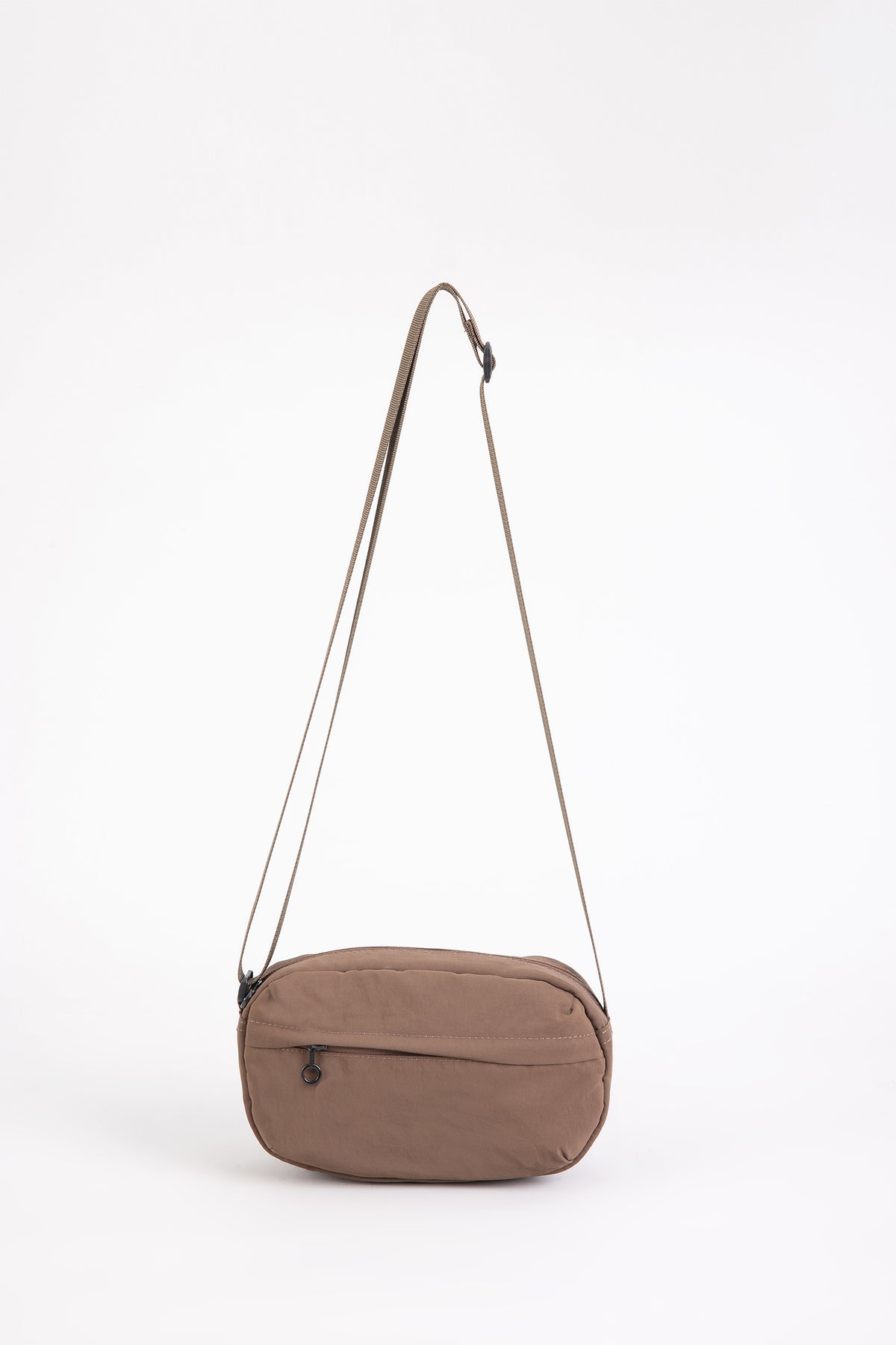 Nylon Mini Crossbody Bag - Brown