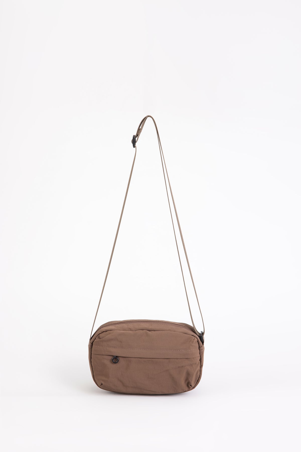 Nylon Mini Crossbody Bag - Brown
