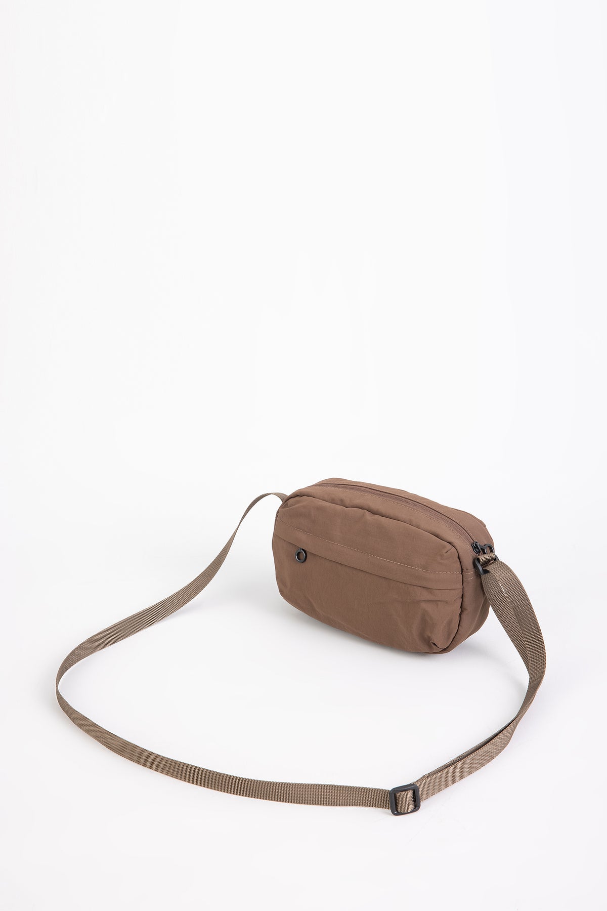 Nylon Mini Crossbody Bag - Brown