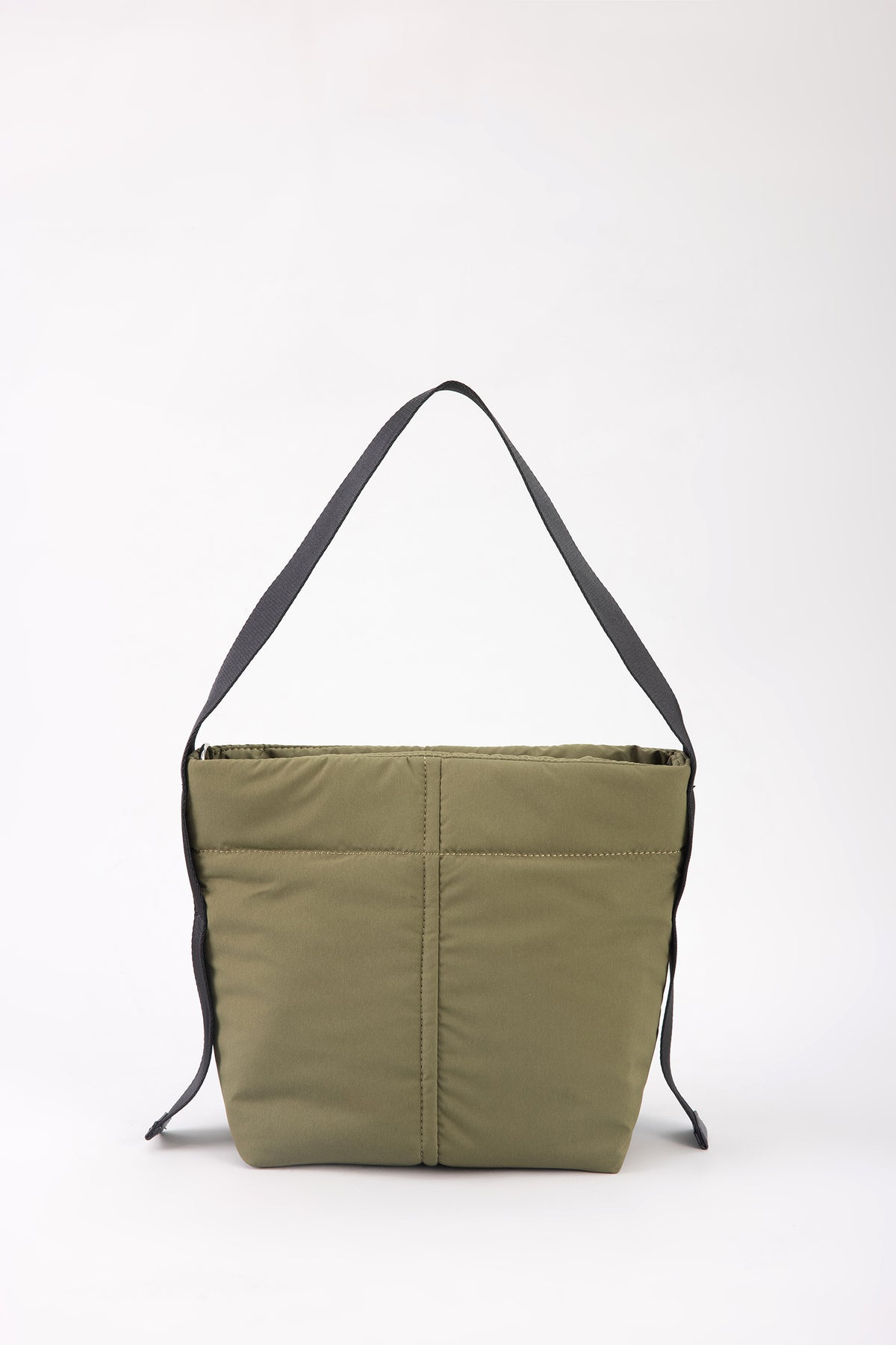Padded Bucket Shoulder Bag - Army Green