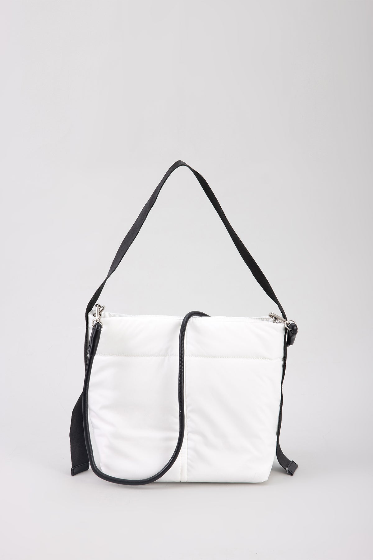 Padded Bucket Shoulder Bag - Cream