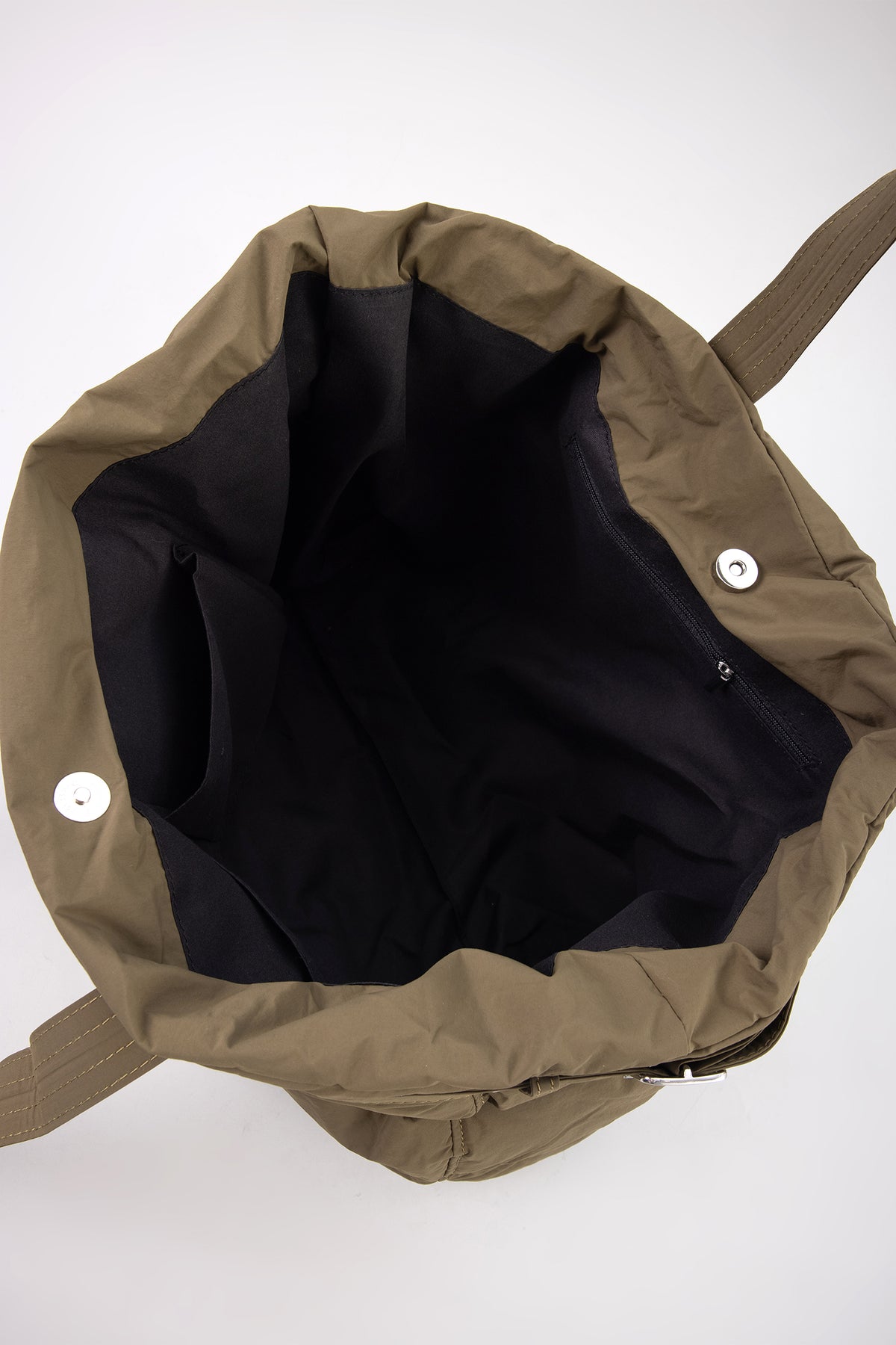 Padded Quilted Tote Bag - Army Green