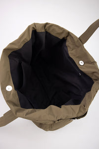 Padded Quilted Tote Bag - Army Green