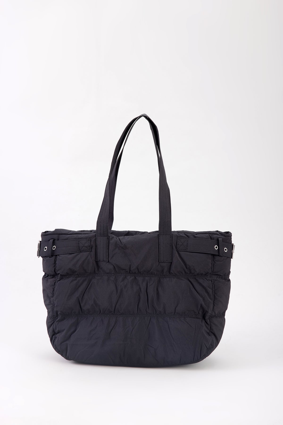 Padded Quilted Tote Bag - Black