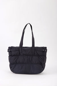Padded Quilted Tote Bag - Black