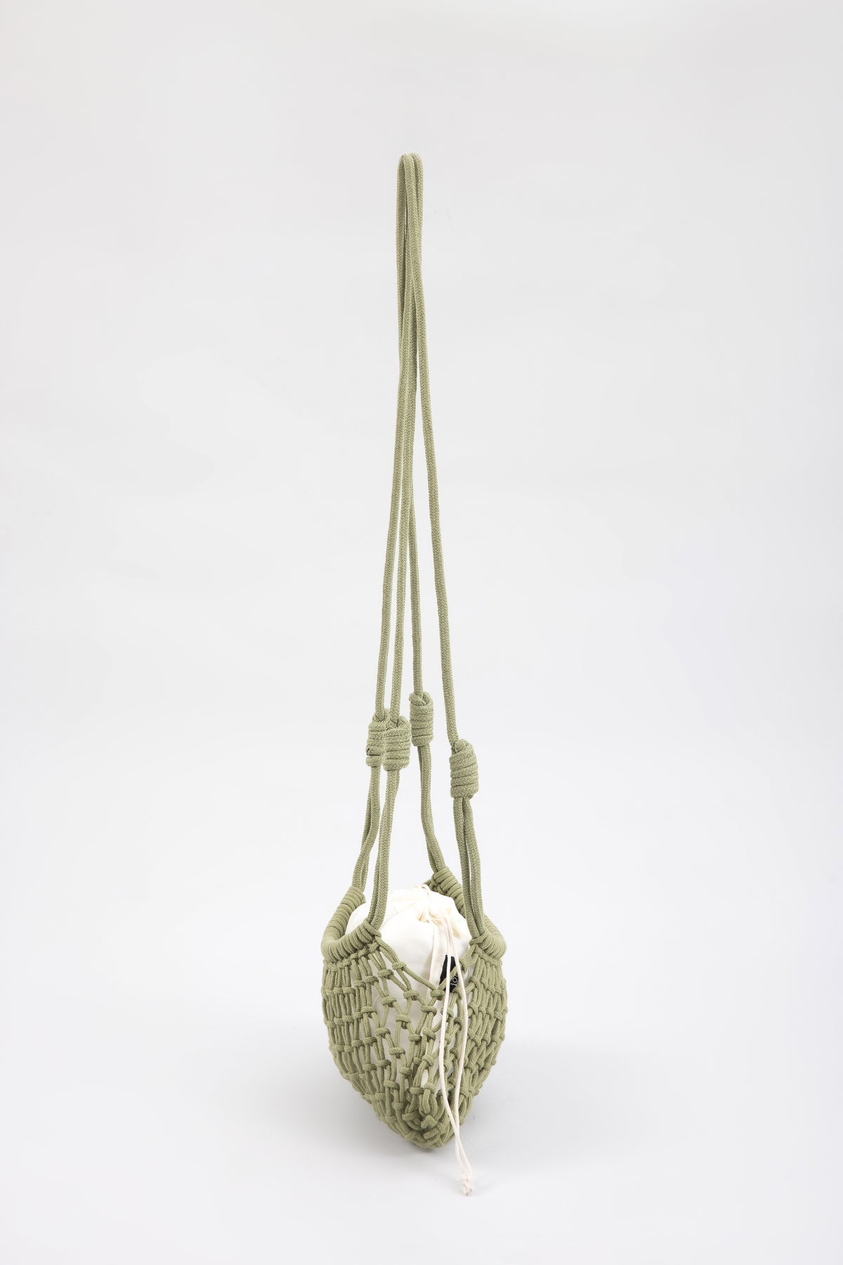 Crochet Net Shoulder Bag - Green