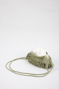 Crochet Net Shoulder Bag - Green