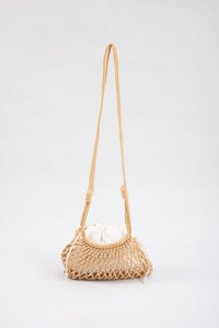 Crochet Net Shoulder Bag - Khaki