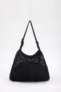 Open Net Bag with Pouch - Black