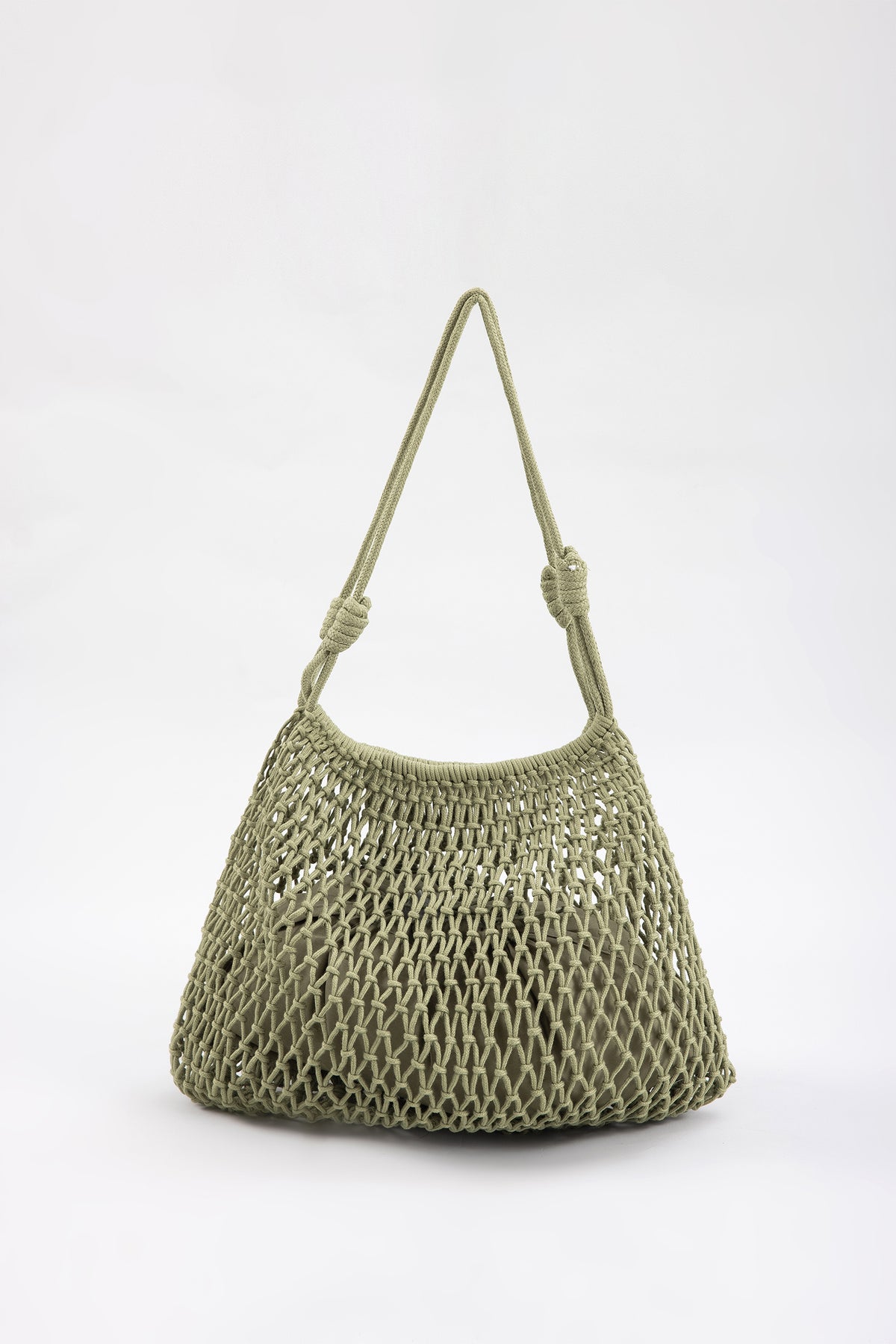 Open Net Bag with Pouch - Green