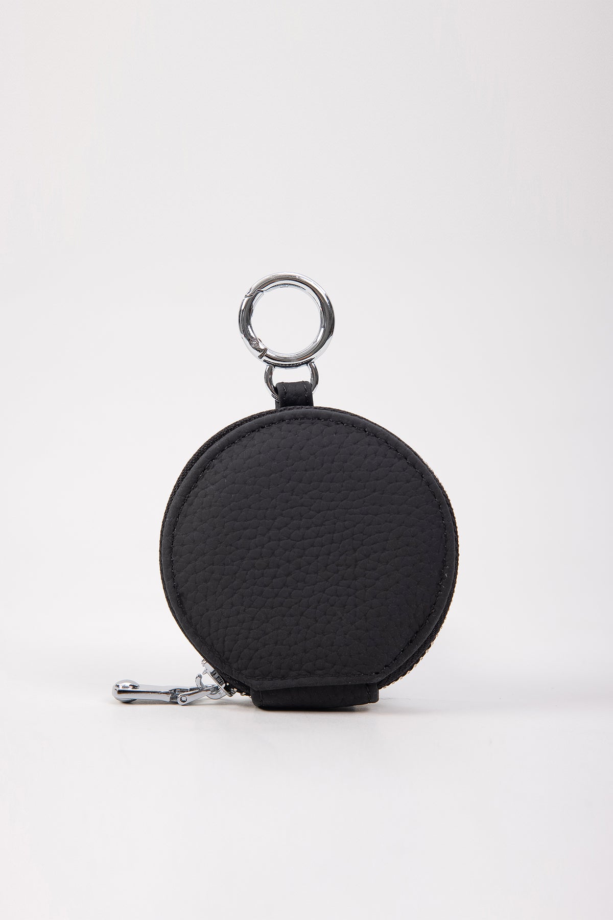 Mini Leather Coin Pouch - Black