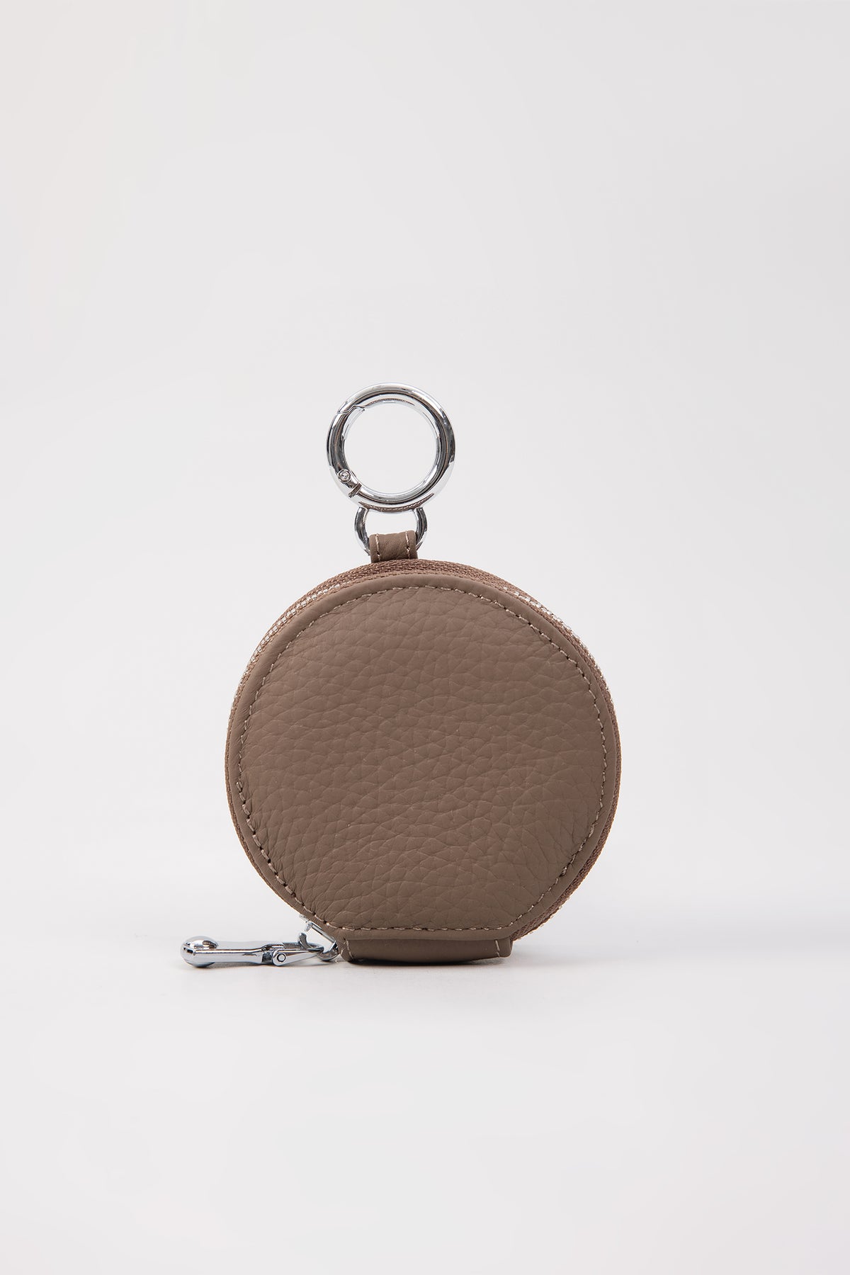 Mini Leather Coin Pouch - Brown
