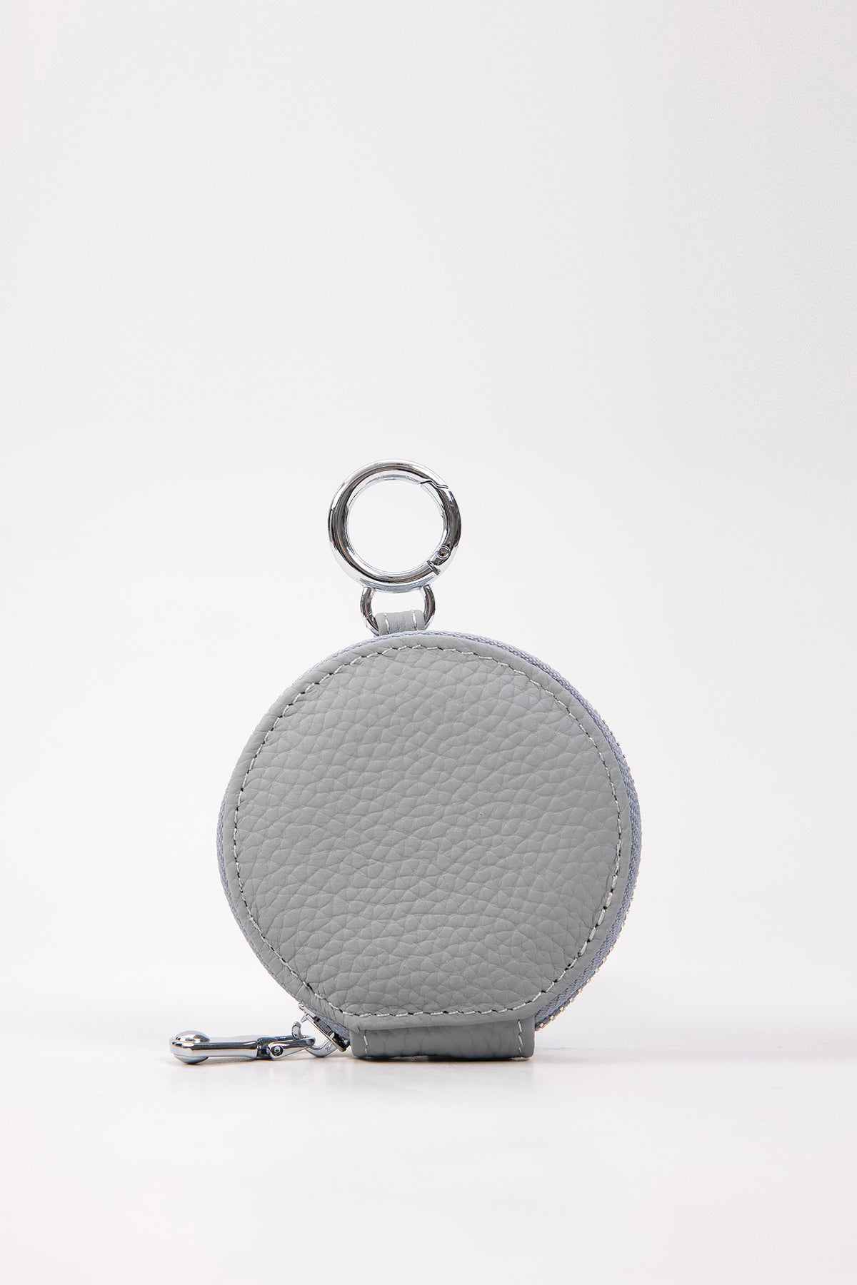 Mini Leather Coin Pouch - Grey Blue