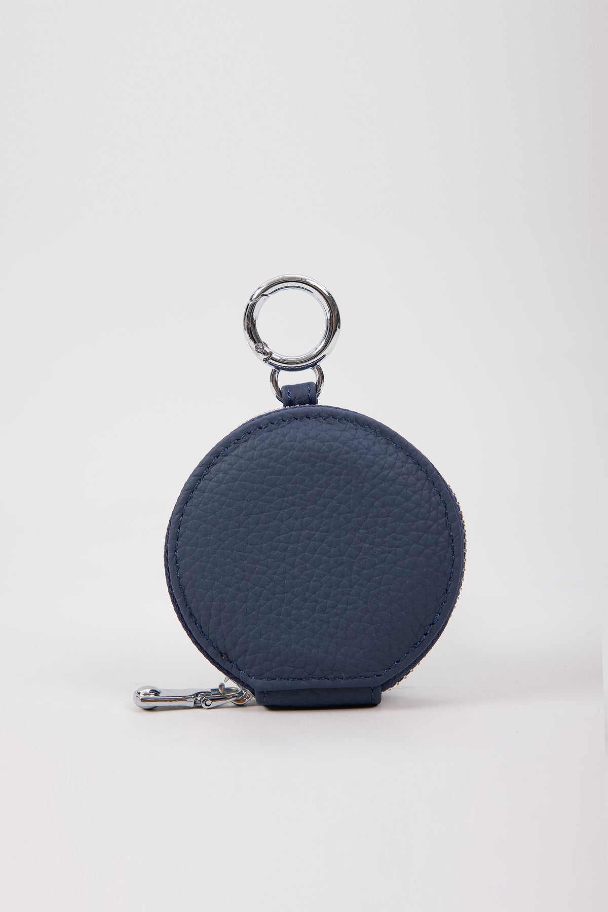 Mini Leather Coin Pouch - Navy