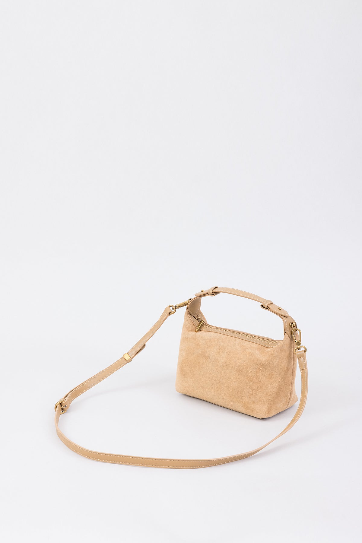 Two-Way Suede Mini Handbag