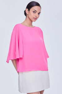 Flowy Sleeve Slit Blouse