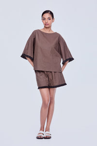 Fringe Trim Magyar Blouse