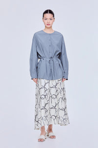 Belted Long Sleeve Shirt