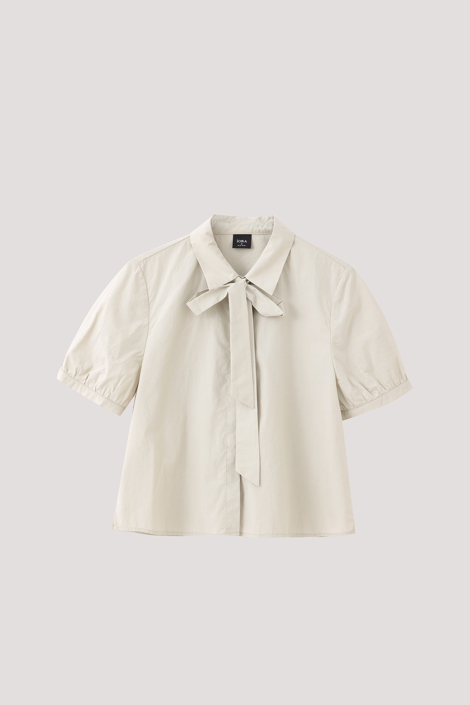 Lacing Collar Short Sleeve Shirt