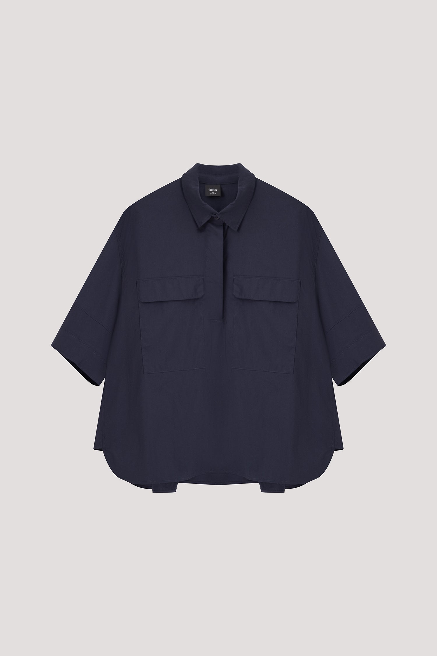 Half Placket Pocketed Blouse