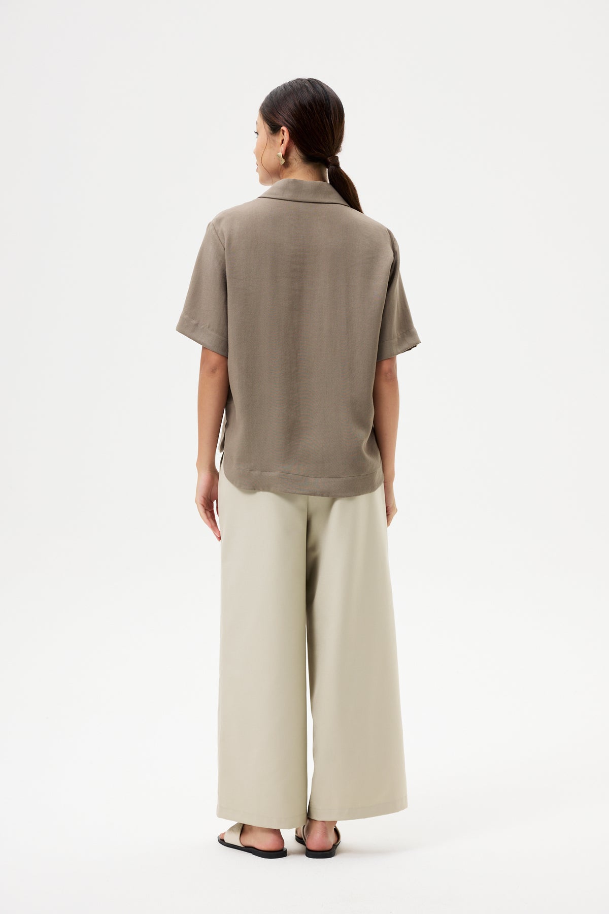 Relaxed Open Collared Shirt