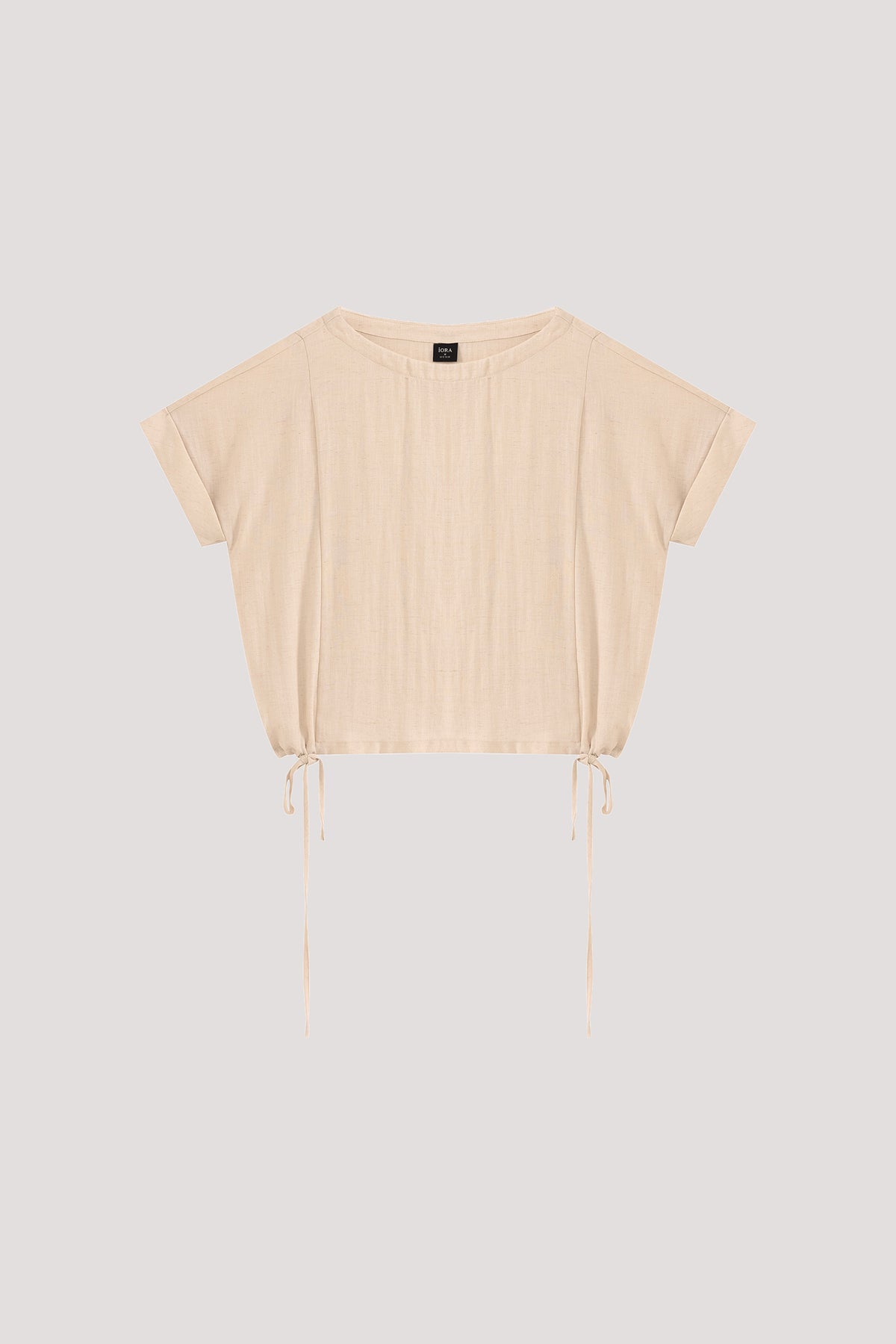 Paneled Drawstring Blouse