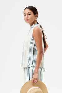 Sleeveless Striped Top