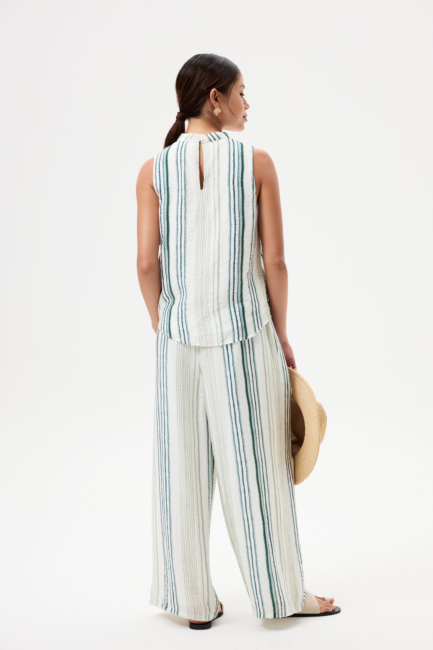 Sleeveless Striped Top